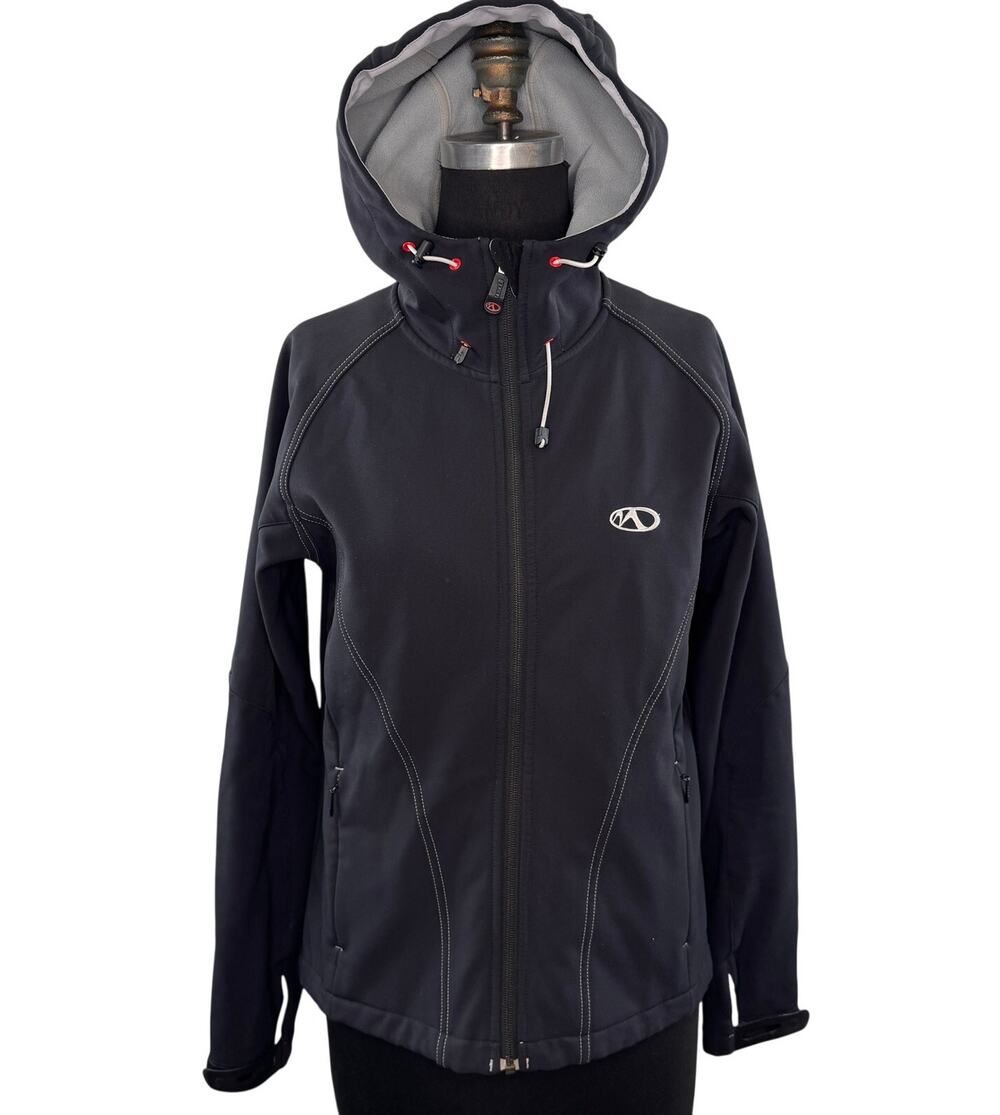 Marker Black Women's Spirit Ski Jacket Fleece Outdoor Winter Full Zip Size 8